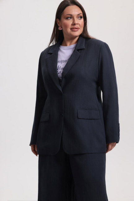 Жакет изо льна в итальянском стиле – фото – Plus Size 50–64 – Моно-Стиль
