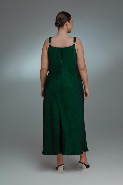Платье с бретелями в стиле слинки с фольгированным эффектом