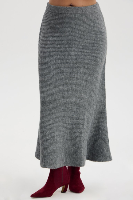 Вязаная юбка из мягкой шерсти – фото – Plus Size 50–64 – Моно-Стиль