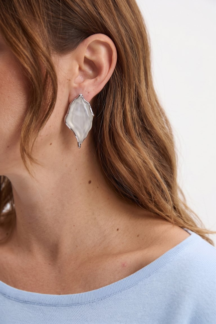 Серьги Мрамор в ассортименте – фото – Plus Size 50–64 – Моно-Стиль