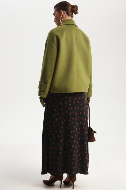 Полупальто двубортное с лацканами