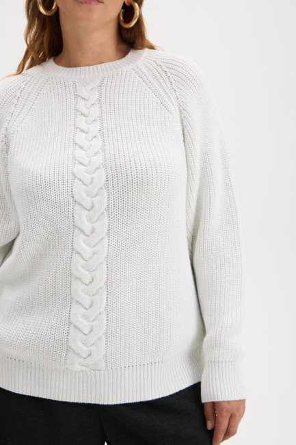 Джемпер с люрексовой ниткой – фото – Plus Size 50–64 – Моно-Стиль