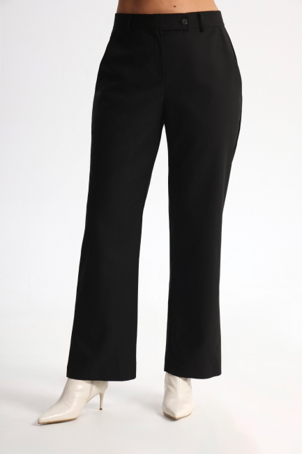 Брюки прямые черного цвета