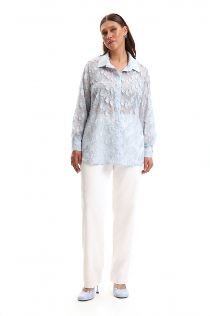 Блузка из тенселя с эффектом 3Д