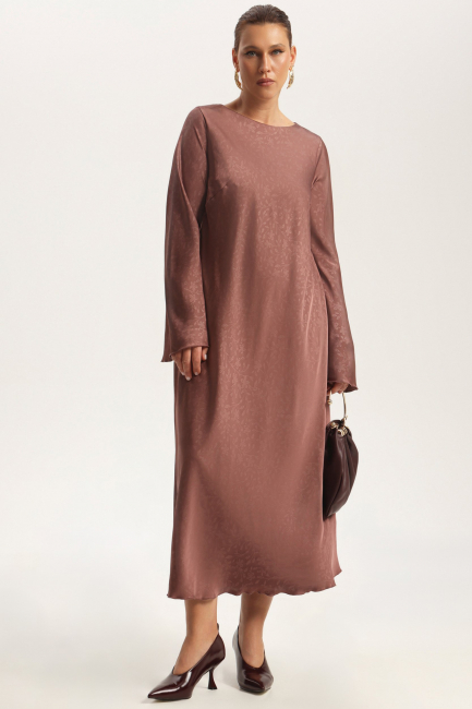 Платье из шелка с принтом и подкладкой