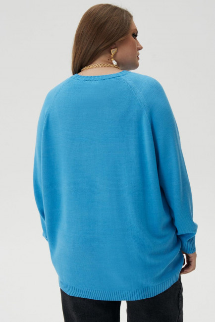 Вискозный свитер бойфренд в голубом оттенке