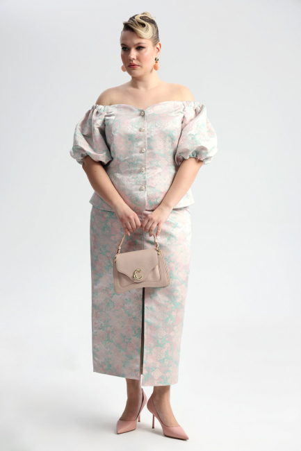 Юбка карандаш из жаккарда на подкладке