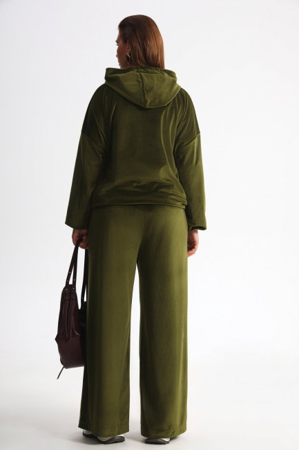 Брюки палаццо из велюра