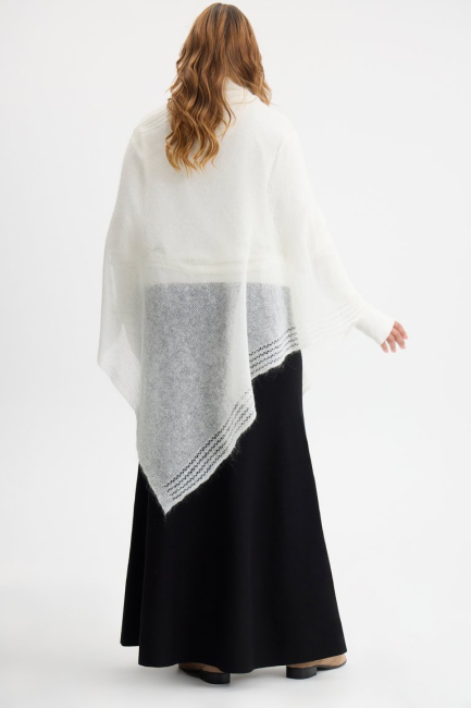 Пончо паутинка из мохера – фото – Plus Size 50–64 – Моно-Стиль