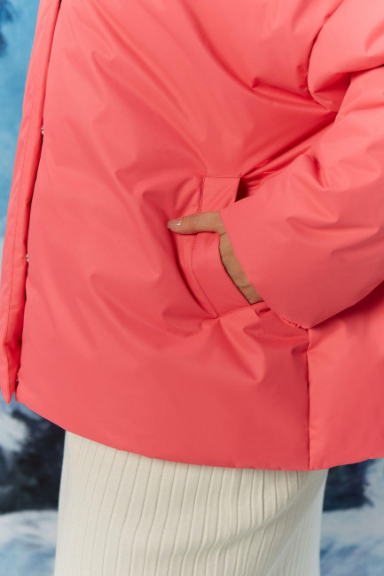 Ультралегкая куртка пуховик цвета барбикор