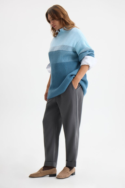 Свитер с градиентной вязкой – фото – Plus Size 50–64 – Моно-Стиль