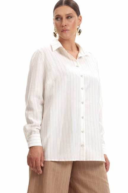Рубашка из тенселя с полоской