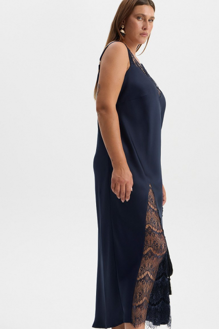 Платье слип с кружевной вставкой – фото – Plus Size 50–64 – Моно-Стиль