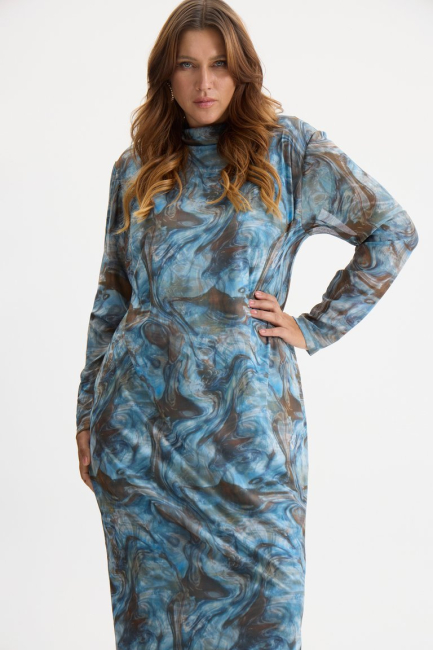 Платье футляр из сетки на подкладке – фото – Plus Size 50–64 – Моно-Стиль