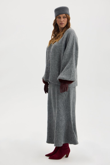 Вязаная юбка из мягкой шерсти – фото – Plus Size 50–64 – Моно-Стиль