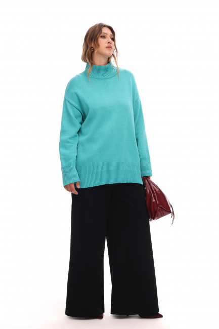 Черные палаццо из смесовой шерсти