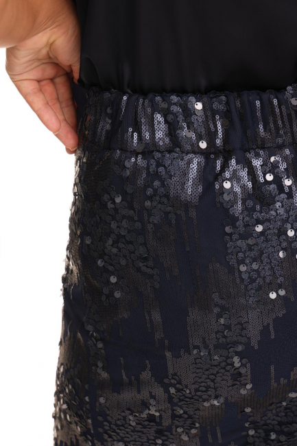 Юбка карандаш с пайетками и шелковой подкладкой