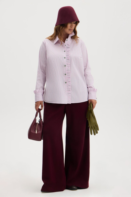 Блузка из хлопка в полоску – фото – Plus Size 50–64 – Моно-Стиль