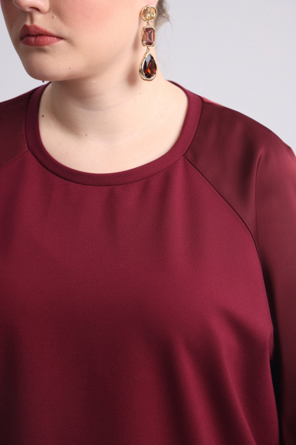 Свитшот с комбинированным рукавом реглан