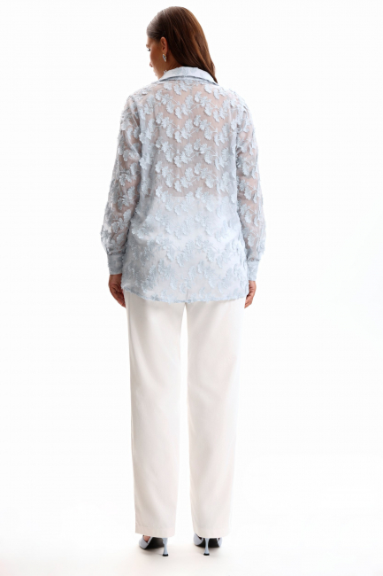 Блузка из тенселя с эффектом 3Д