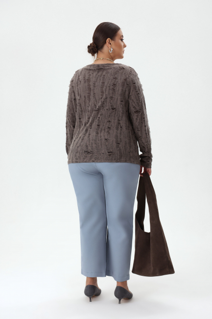 Лонгслив с элементами деконструкции