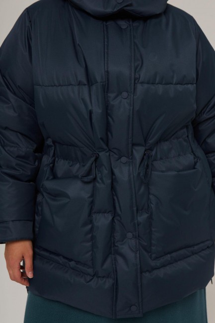 Куртка на натуральном пуху из мембранной ткани с воротником стойка и капюшоном купить заказать 