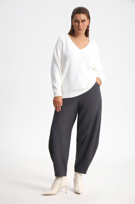 Белый джемпер оверсайз с рукавом реглан большого размера