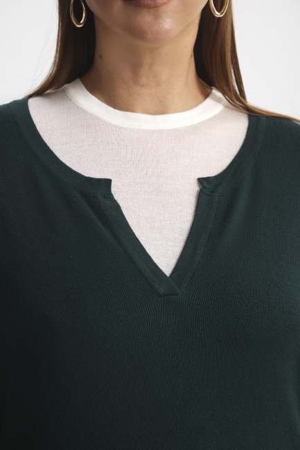 Джемпер комбинированный двуслойный