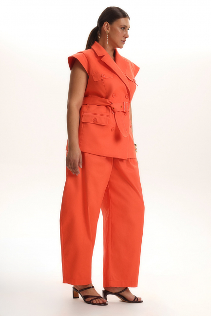 Жилет из хлопка в стиле сафари