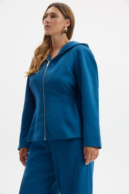 Спортивный костюм с худи и брюками баллон – фото – Plus Size 50–64 – Моно-Стиль
