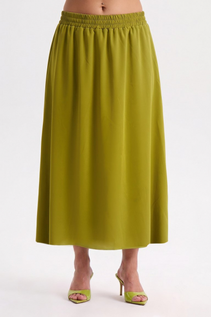 Юбка слип оливкового цвета – фото – Plus Size 50–64 – Моно-Стиль
