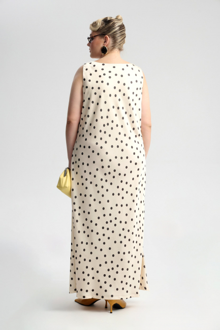 Платье слип с принтом горох