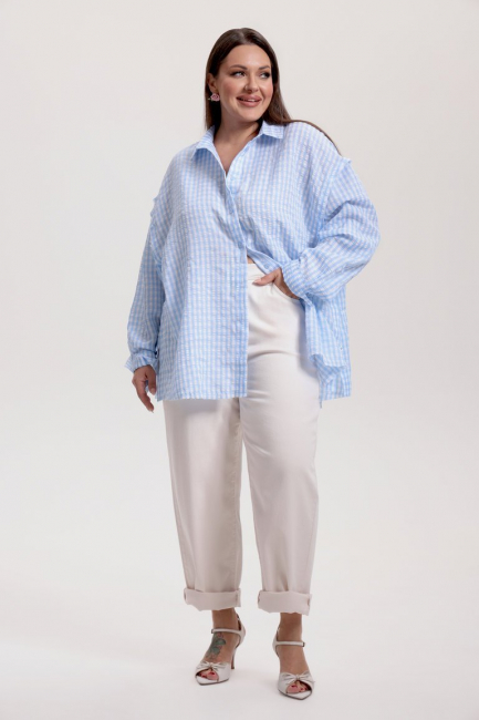 Джинсы бананы из облегченного денима – фото – Plus Size 50–64 – Моно-Стиль