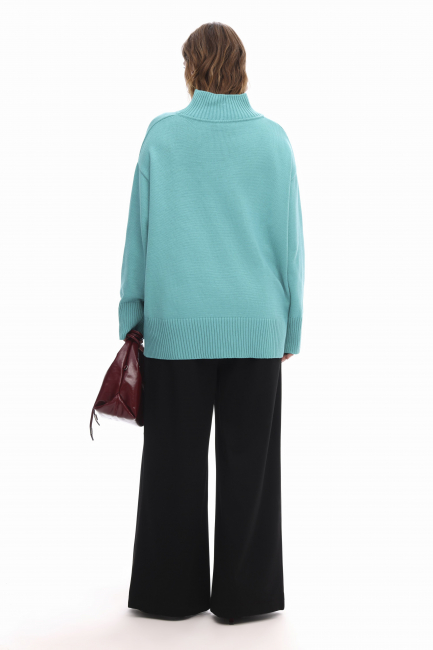 Черные палаццо из смесовой шерсти