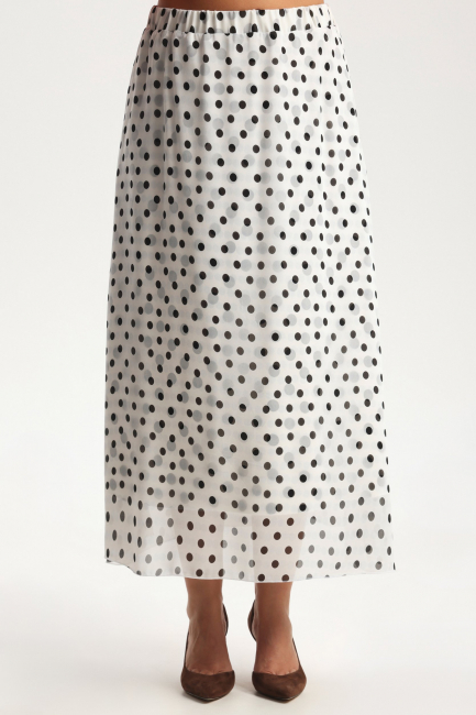 Юбка слип из шифона с принтом