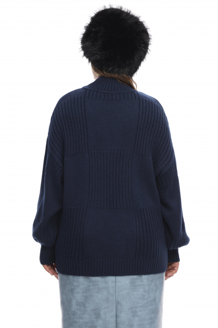 Джемпер с воротником стойка из смесовой шерсти