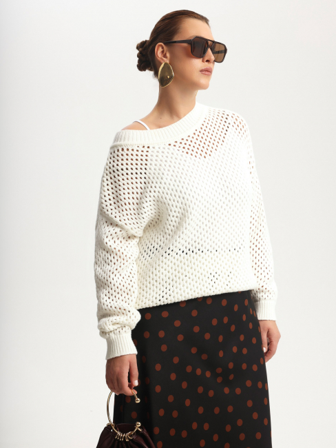 Джемпер сетка  из вязаной поливискозы