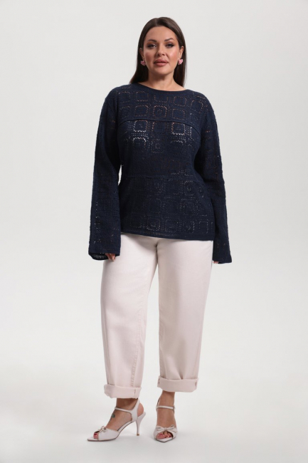 Джинсы бананы из облегченного денима – фото – Plus Size 50–64 – Моно-Стиль