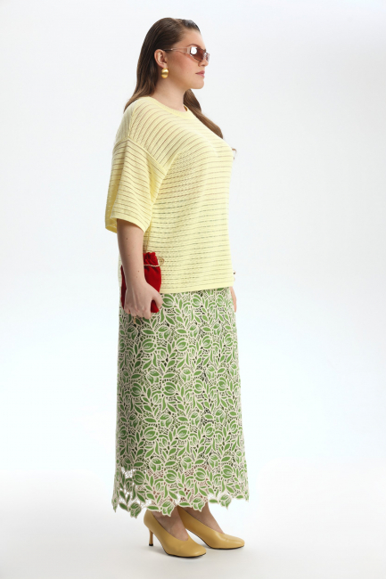 Юбка из кроше на подкладке