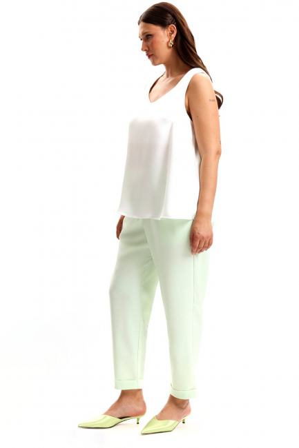 Топ из белой поливискозы