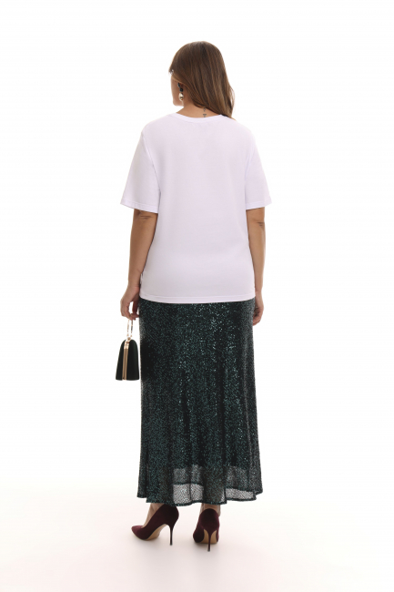 Футболка с принтом мандарин и рибаной