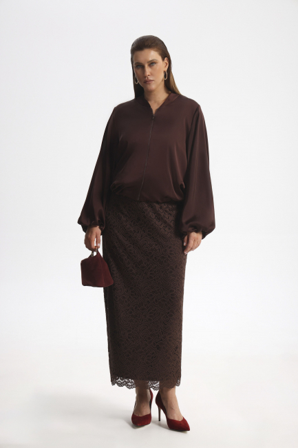 Юбка карандаш из кружева на подкладке