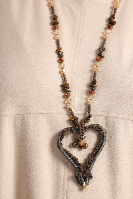Ожерелье Бусинки и сердце