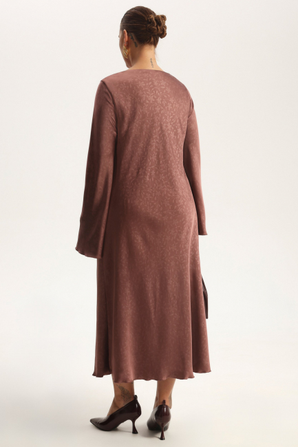 Платье из шелка с принтом и подкладкой