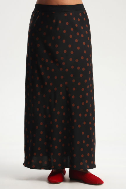 Юбка слип с принтом горох