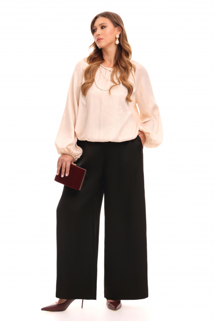 Брюки палаццо из поливискозного шелка