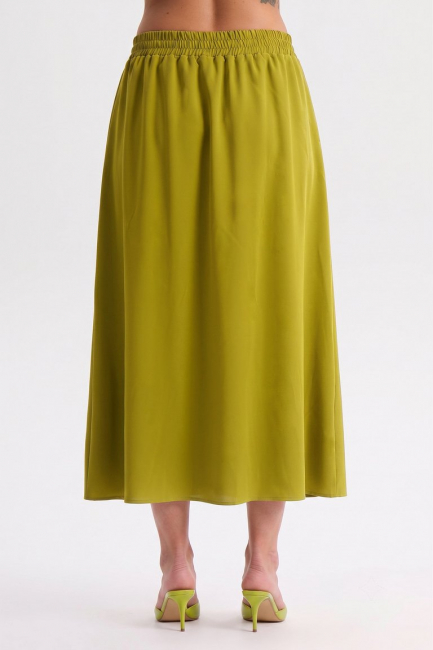 Юбка слип оливкового цвета – фото – Plus Size 50–64 – Моно-Стиль