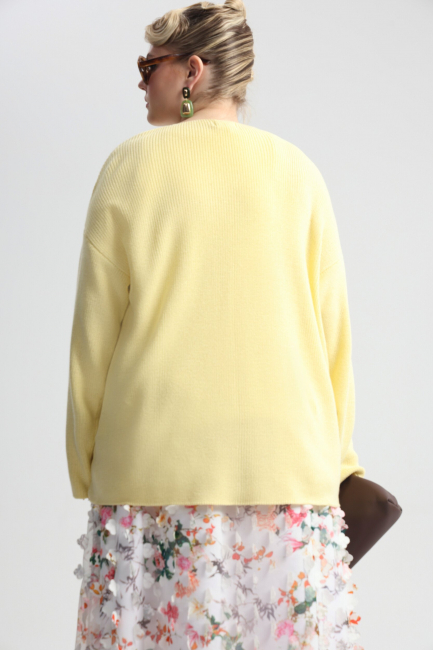 Комплект пуловер и топ из вязаного трикотажа