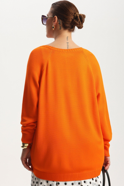 Пуловер оранжевого цвета из вискозы
