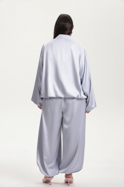 Бомбер с рукавом жиго из поливискозы – фото – Plus Size 50–64 – Моно-Стиль